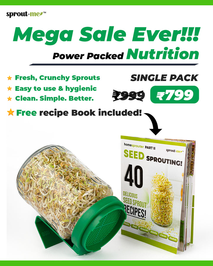 LOWEST EVER!: Glass sprouting jar @ ₹699 – SPROUT-ME